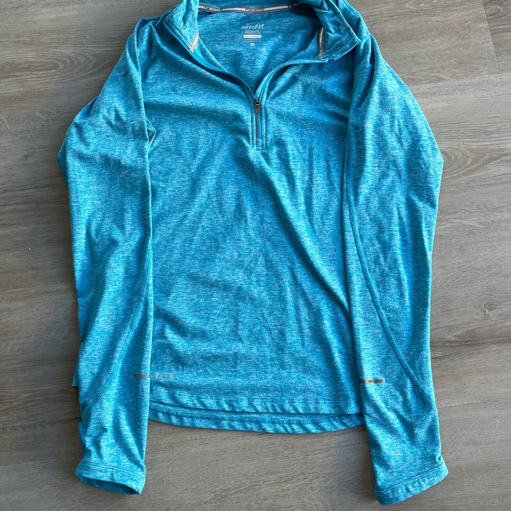 Nike Dri-Fit Blue Half-Zip Athletic Pullover